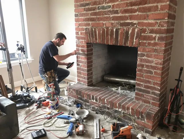 Deerfield Beach Chimney Sweep specialist finalizing chimney liner service in Deerfield Beach, FL