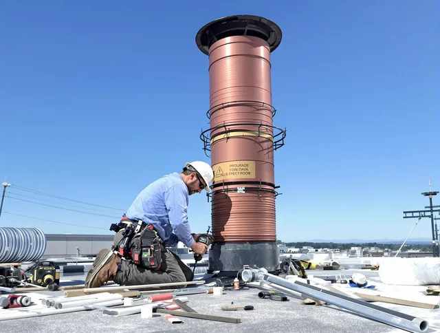 Installed chimney liner by Deerfield Beach Chimney Sweep in Deerfield Beach, FL