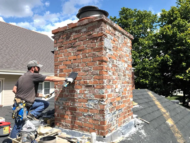 Completed chimney rebuild by Deerfield Beach Chimney Sweep in Deerfield Beach, FL