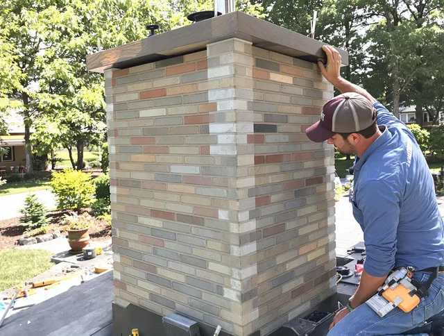 Deerfield Beach Chimney Sweep completing a modern chimney remodel in Deerfield Beach, FL