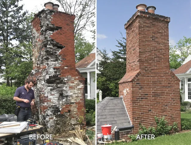 Deerfield Beach Chimney Sweep performing a full chimney restoration in Deerfield Beach, FL