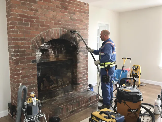 Deerfield Beach Chimney Sweep expert performing detailed chimney sweep in Deerfield Beach, FL