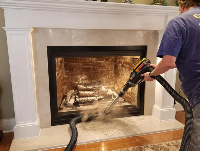 Fireplace cleaning performed by Deerfield Beach Chimney Sweep in Deerfield Beach, FL